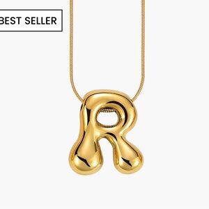 NWT Cape Diablo by Anthropologie Bubble Initial Necklace “R”